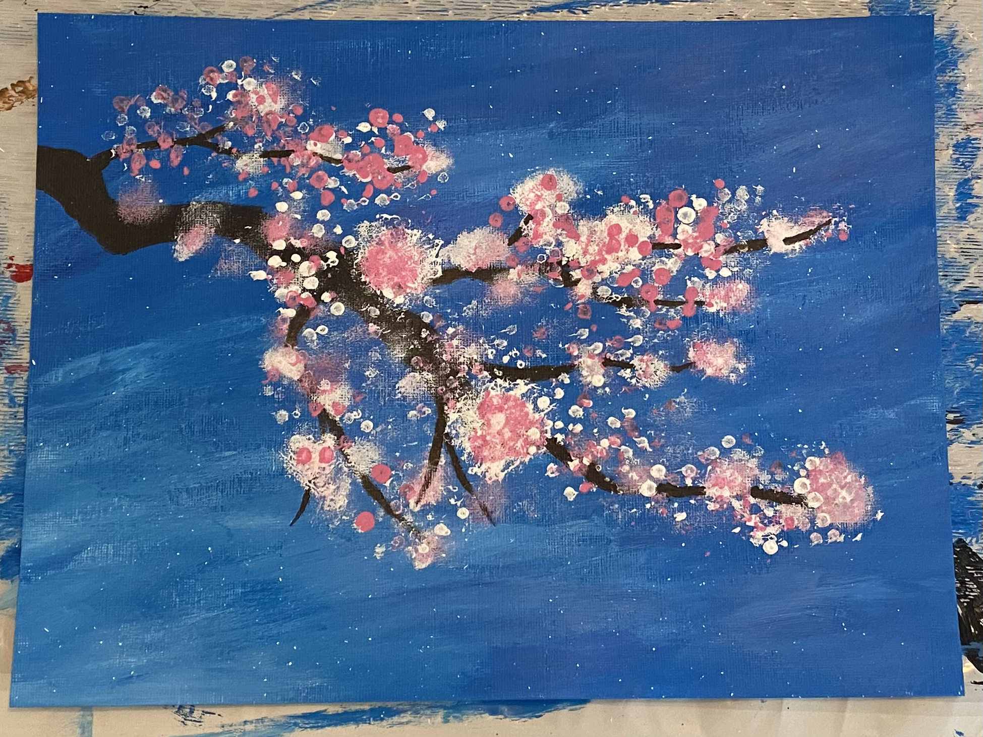 Painted Cherry Blossoms