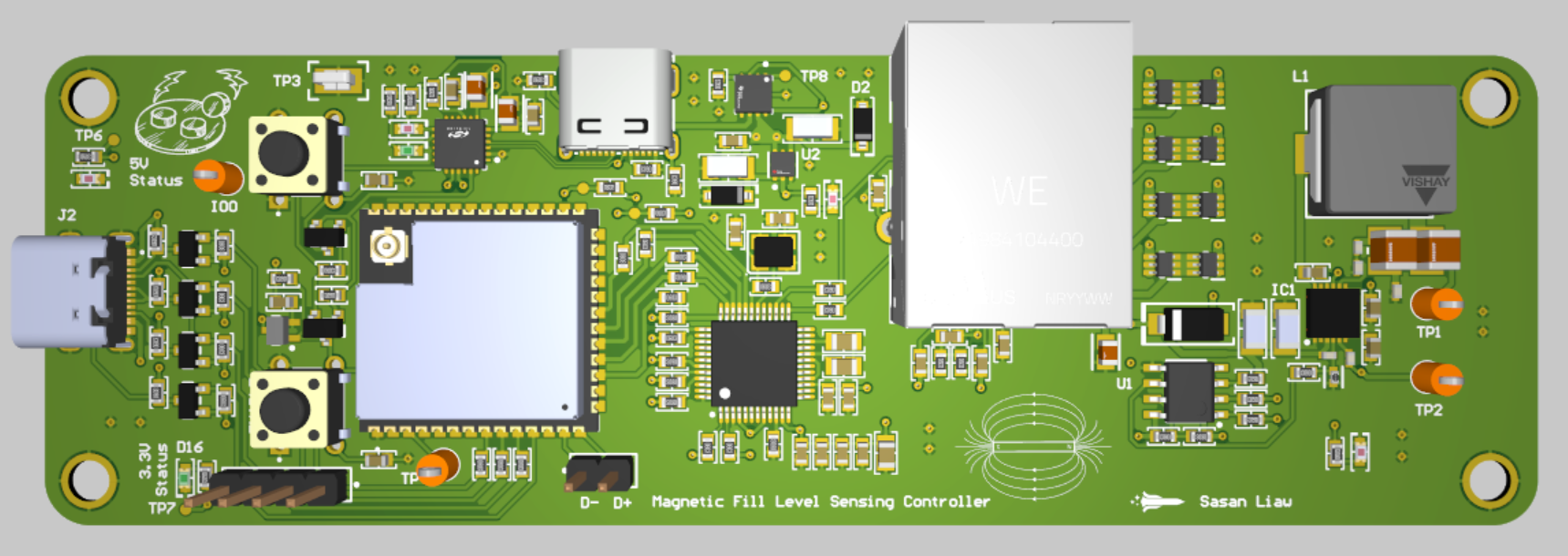 Controller PCB 3D view