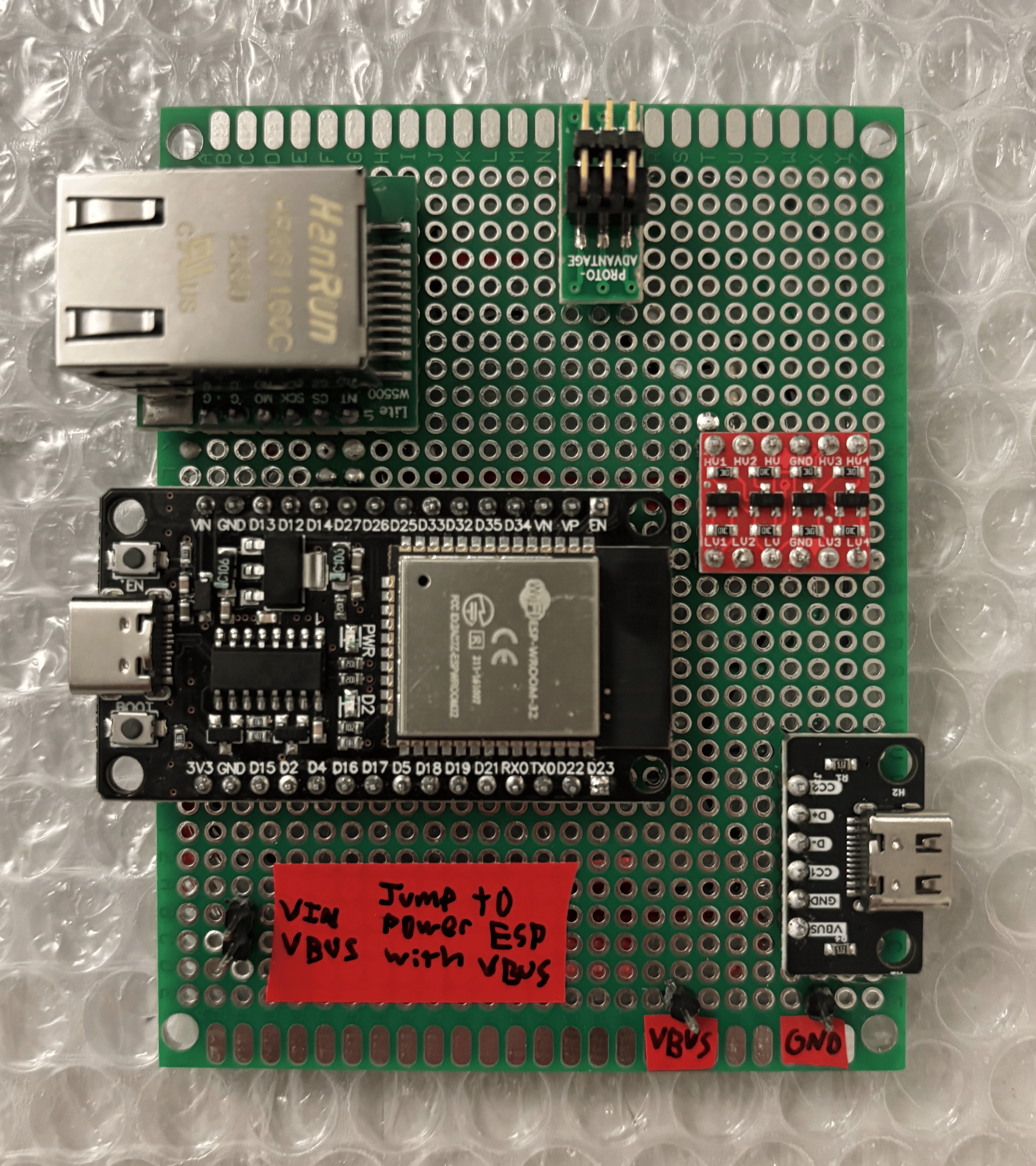 Controller protoboard front
