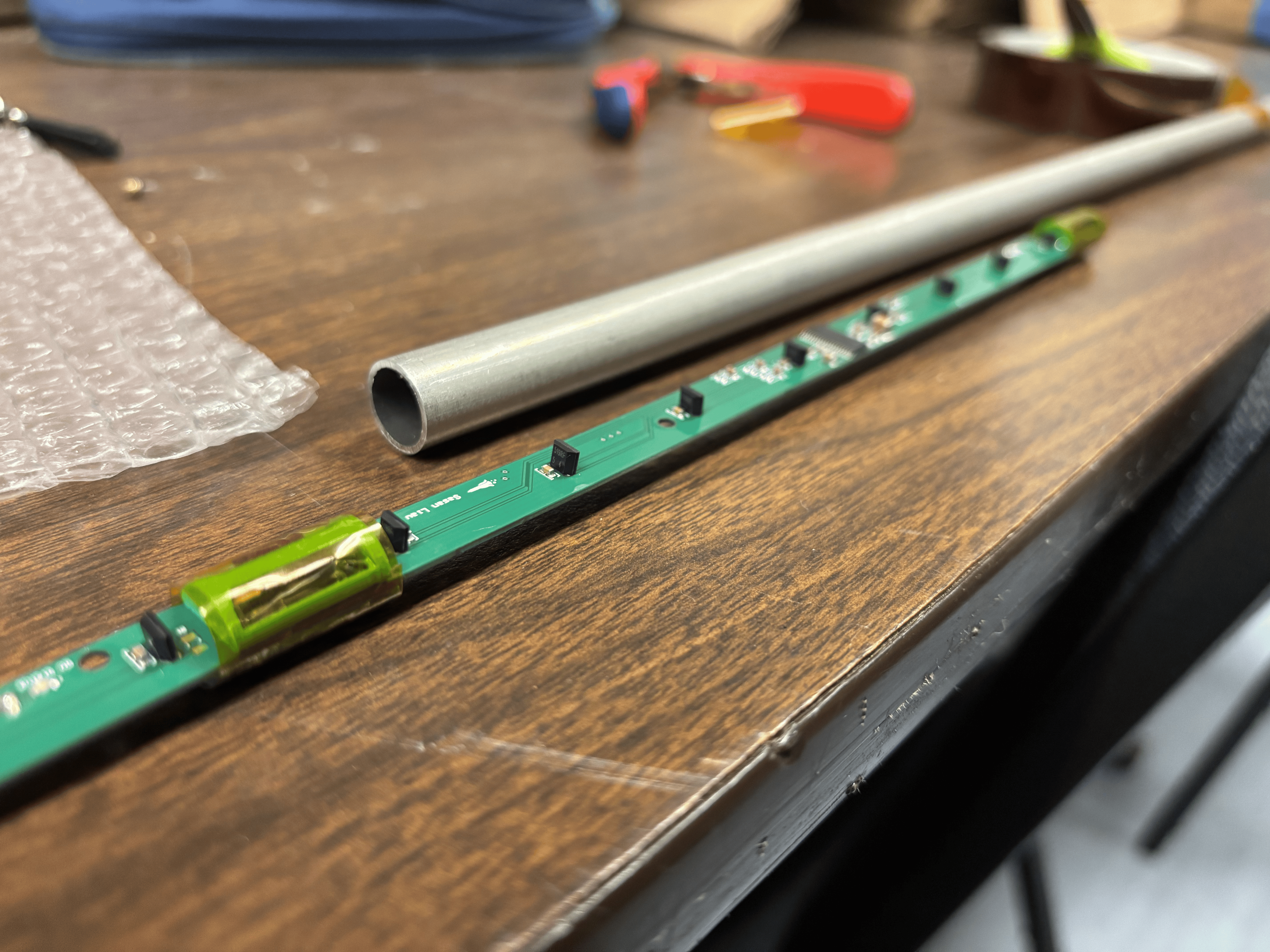 Sensor modules outside tube